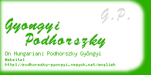 gyongyi podhorszky business card